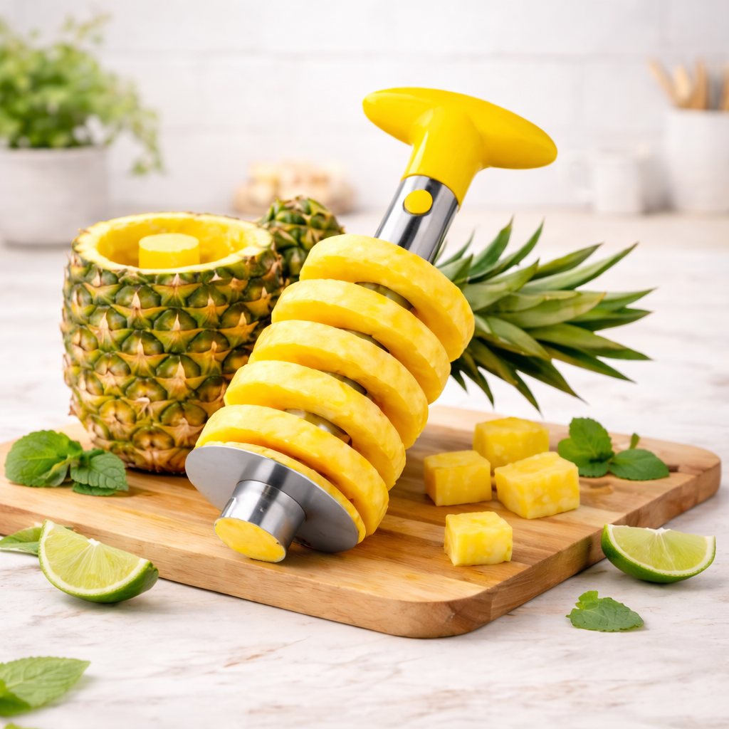 CORTADOR DE PIÑA DE ACERO INOXIDABLE